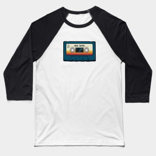 Blue Mix Tape Cassette Baseball T-Shirt